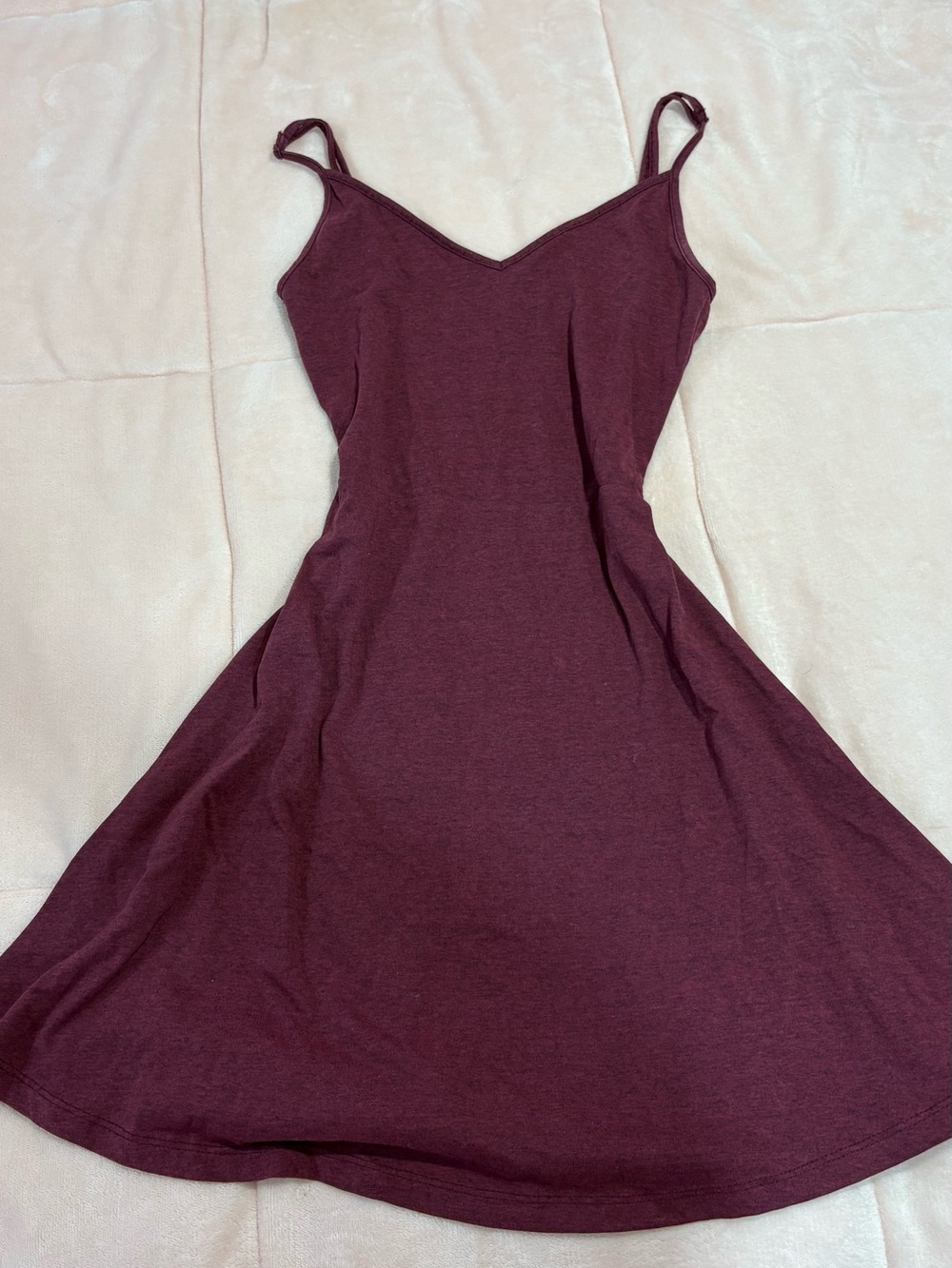 H&M Burgundy Spaghetti Strap Mini Dress